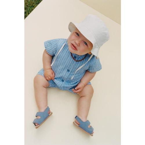 STRIPED ROMPER - Mid-blue | ZARA United States