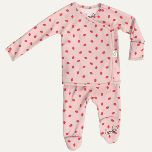 Footie - Strawberries – Bonsie Skin to Skin Babywear