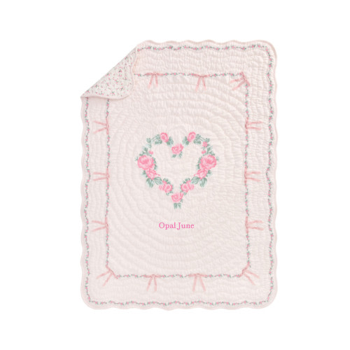 LoveShackFancy Floral Heart Baby Quilt | Pottery Barn Kids