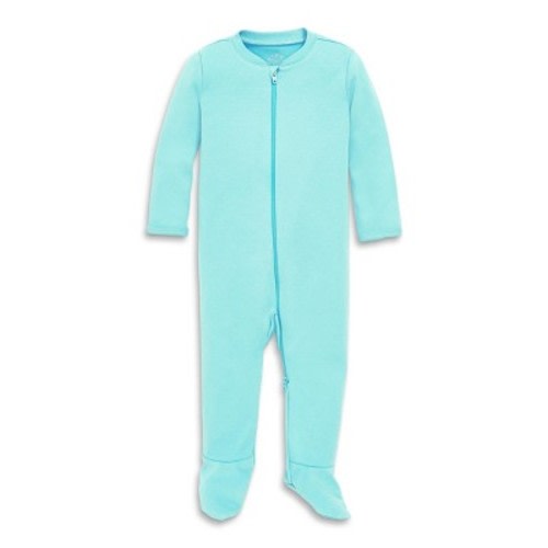 Primary Baby Organic Zip Footie in Mist 0-3 Months