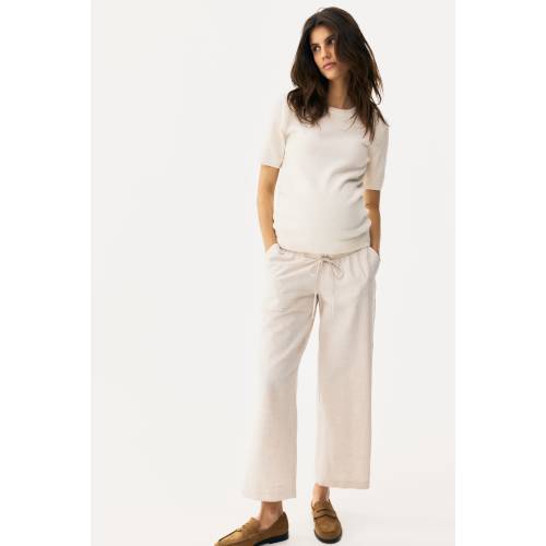 MAMA LINEN-BLEND DRAWSTRING PANTS