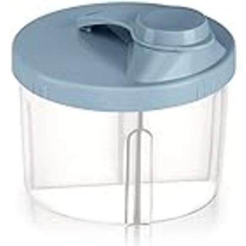 Accmor Baby Formula Dispenser On The Go, Non-Spill Rotating Four-Compartment Formula Container to Go, Milk Powder Kids Snack Container for Infant Toddler Travel Outdoor, Blue