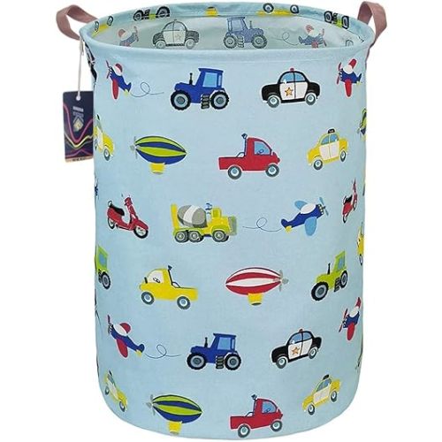 Kids Laundry Basket,Boys Toy Storage Bin,Baby Dirty Clothes Hamper,Nursery Hamper for Bedroom,Gift Baskets(Car)