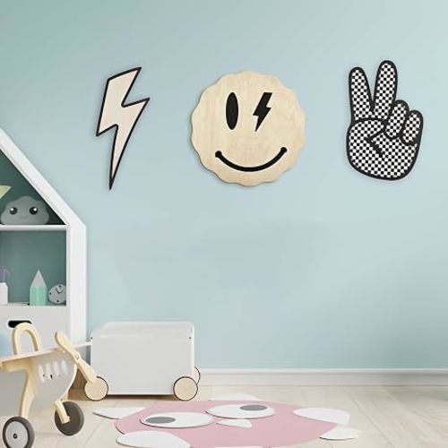 Xedatric Rad Little Dude Peace Sign Room Decor Set of 3