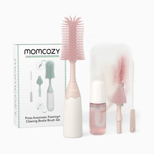 Momcozy SIlicone Bottle Brush Kit with Push-Press Foam - Green