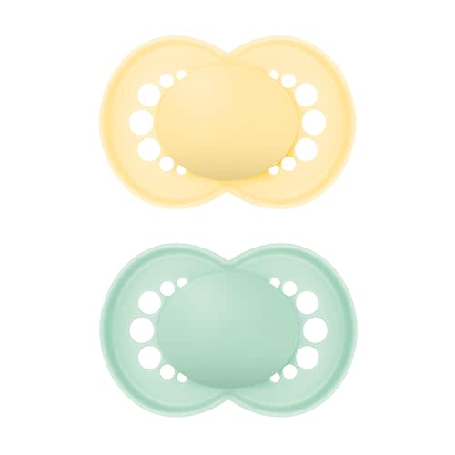 MAM Original Matte Baby Pacifiers, Binky for 16+ Months, BPA-Free Silicone Nipple, Easy to Clean, Best for Breastfed Babies, Developed with Medical Experts, 2 Count Binkies with Sterilizer Case