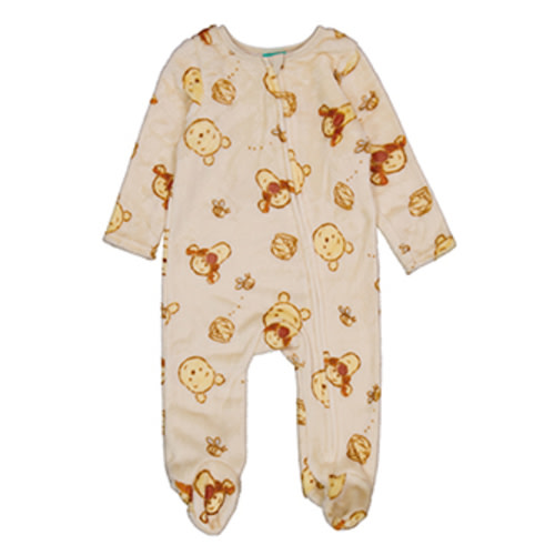 Disney Winnie The Pooh Baby Boys' Zip-Up Plush Footed Pram