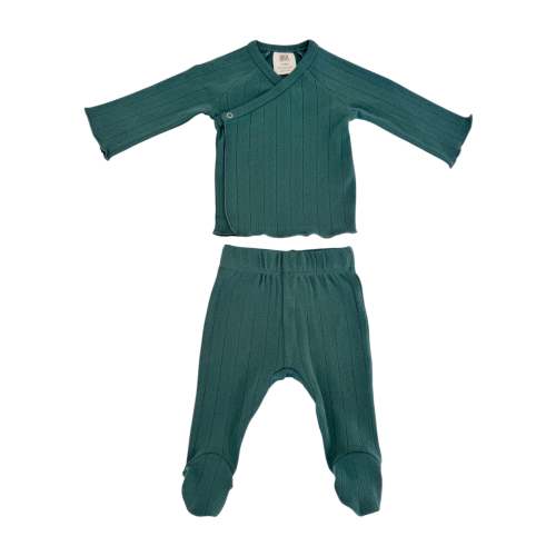Pine / Organic Pointelle Newborn Set – SpearmintLOVE