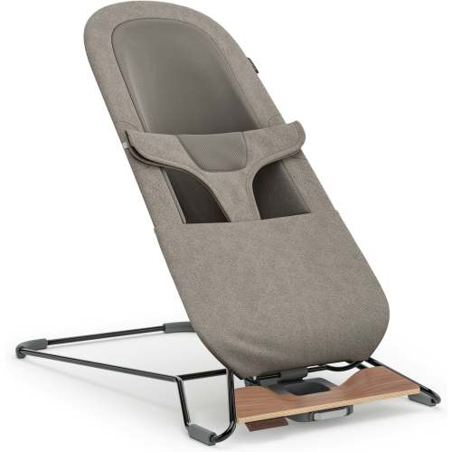 UPPAbaby Mira 2-in-1 Bouncer & Seat - Wells (Dark Taupe Mélange | Black Frame | Walnut Wood)