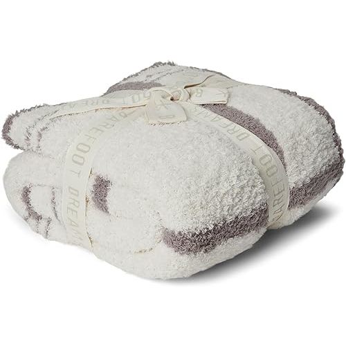 Barefoot Dreams, Unisex, CozyChic® Grid Plaid Stroller Blanket (Infant), Cream/Beach Rock, Baby