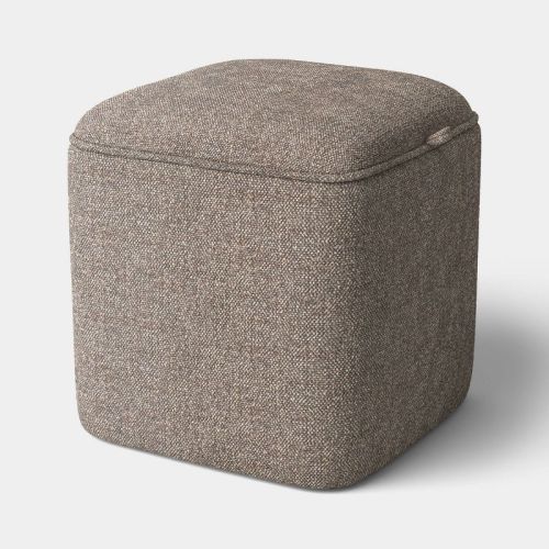 Upholstered Storage Cube with Rounded Corners Asphalt - Threshold™