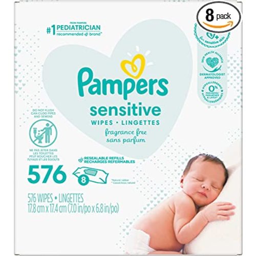 pampers sensitive baby wipes 576 ct OLD