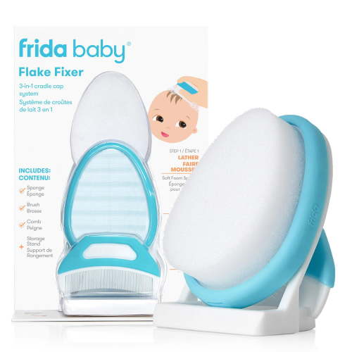 Frida Baby - DermaFrida the Flakefixer - 3-Step Cradle Cap System, Baby Sponge, Brush, Comb & Storage Stand - Walmart.ca