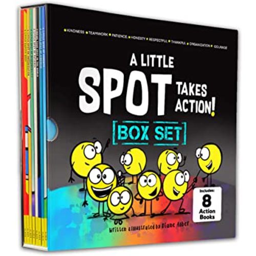 A Little SPOT Takes Action! 8 Book Box Set (Books 9-16: Kindness, Responsibility, Patience, Respect, Honesty, Organization, Diversity, & Safety)