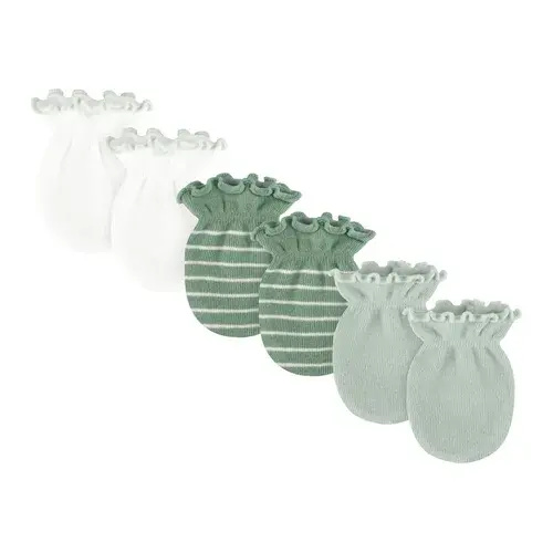 4Baby 3 Pack Scratch Mittens Sage | Baby Bunting NZ