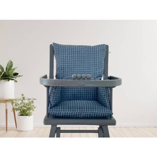 High chair cushion, coated cotton, oeko-tex,  brown sugar