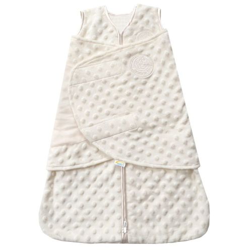 HALO Sleepsack Swaddle Wrap Plushy Dot Velboa - Cream Newborn