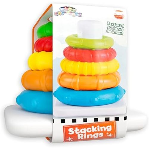 Lollipop Toddler Tower of Learning: Stacking Rings for Babies and Toddlers - Montessori Stackable Toys for Toddlers, Encouraging Creativity and Coordination