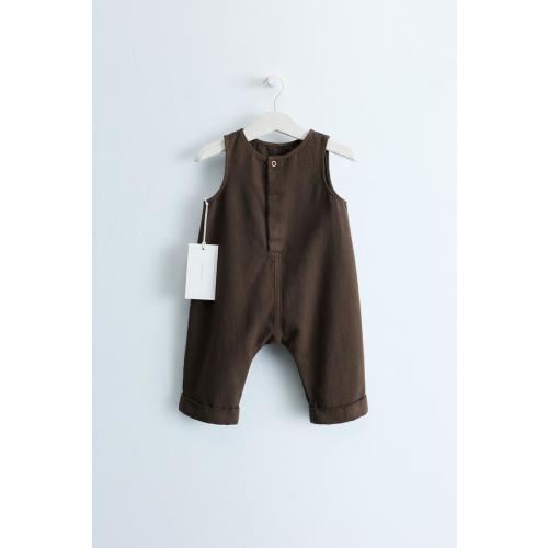 ZARA TIMELESS - SOLID SERGED OVERALLS - Dark brown | ZARA United States