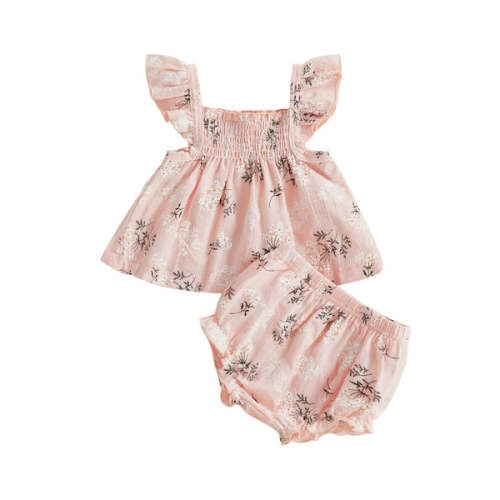 KEELY Floral Smocked Summer Outfit - Hazel & Bo