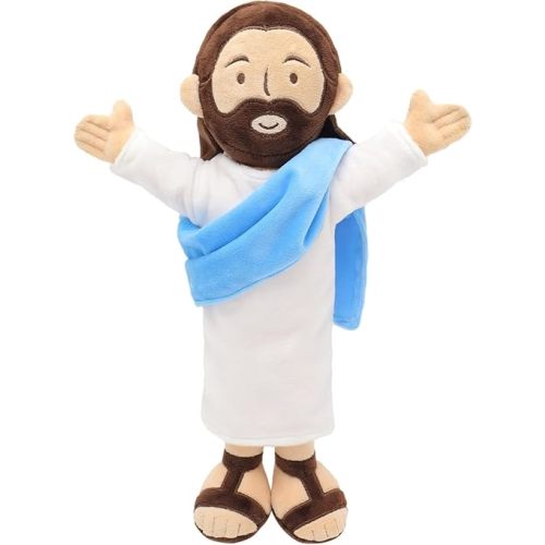 13" Jesus Plush, Jesus Stuffed Doll Plushie for Easter Christmas Church (Brown)