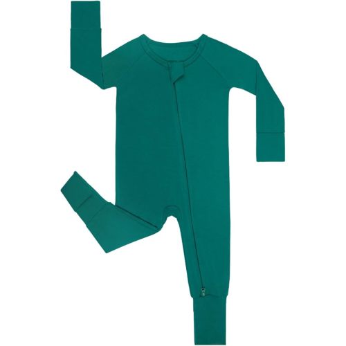 GUISBY Rayon Baby Footless Pajamas, Long Sleeve with 2 Way Zippers Rompers Sleepers