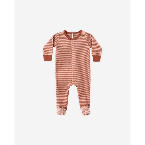 Hidden Snap Footie || Candy Stripe – Quincy Mae