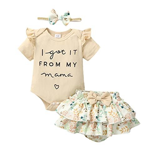 Mioglrie Newborn Infant Baby Girl Clothes Romper Shorts Set Floral Summer Outfits Cute Baby Clothes Girl