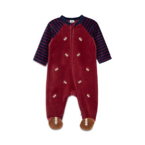 Boys' Football Velour Footie - Baby