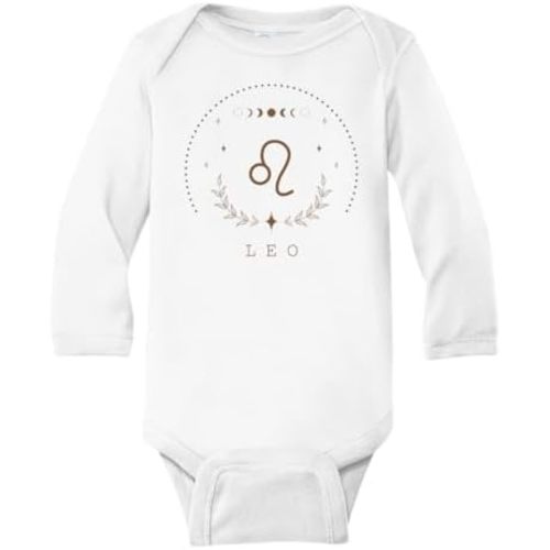 Leo Zodiac Horoscope Cute Baby Bodysuit, Kids & Toddler T-Shirt - Funny Outfit for Girls Boys Baby Shower Foodie Tee