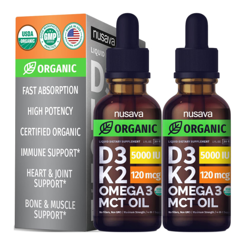 Organic Vitamin D3 K2 Drops - Unflavored