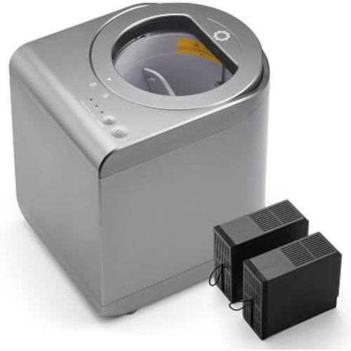 Airthereal R500-V Electric Composter, Visual Glass Cover, 2.5L, Gray
