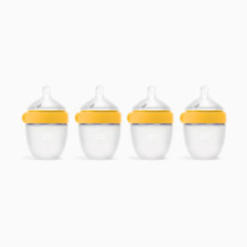 Comotomo Silicone Baby Bottle 2.0 - Yellow, 5 Oz, 4