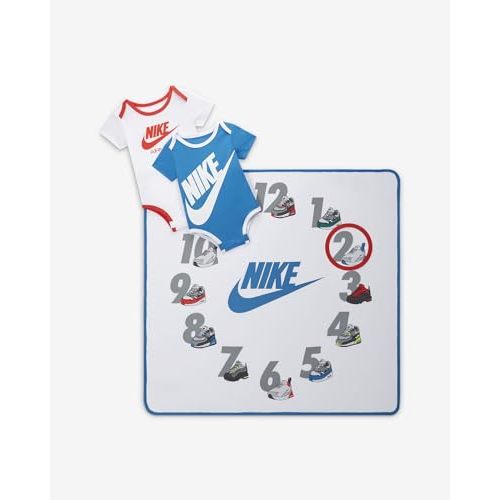 Nike Bodysuit Box Set (w/Blanket) Blue/Wht/Orange - Baby (0-12M) - NN0842-001
