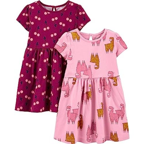 Simple Joys by Carter's Baby Girls' Short-Sleeve and Sleeveless Dress Sets, Pack of 2