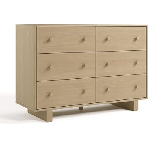 Storkcraft Texas 6 Drawer Dresser (Driftwood) – GREENGUARD Gold Certified Baby Dresser, Interlocking Drawer System for Nursery & Kids’ Bedroom, Brown Chest for Kids Bedroom, Nursery Storage