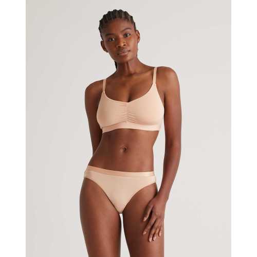 Micromodal Ruched Bralette (2-pack) in Warm Sand