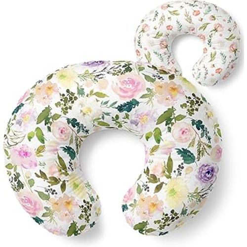 Pobibaby 1-Pack Premium Nursing Pillow Cover - Ultra Soft & Stretchy 96% Cotton, Breastfeeding Pillow Cover for Baby Boys and Girls (Allure)