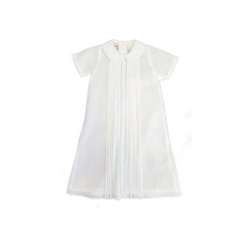 White and blue dots Boy's Daygown