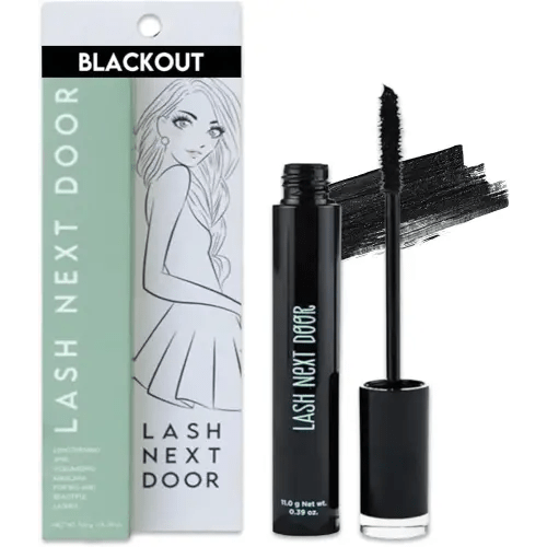 Lash Next Door Water Resistant Mascara Black Volume and Length - No Clump Volumizing Mascara for Thickening and Lengthening - Smudge Proof Lashes by Brooklyn and Bailey (1 Pack)