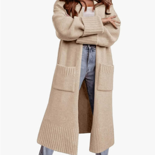 Danedvi Cardigan Sweaters for Women Fall Open Front Knit Cardigans Duster Coat