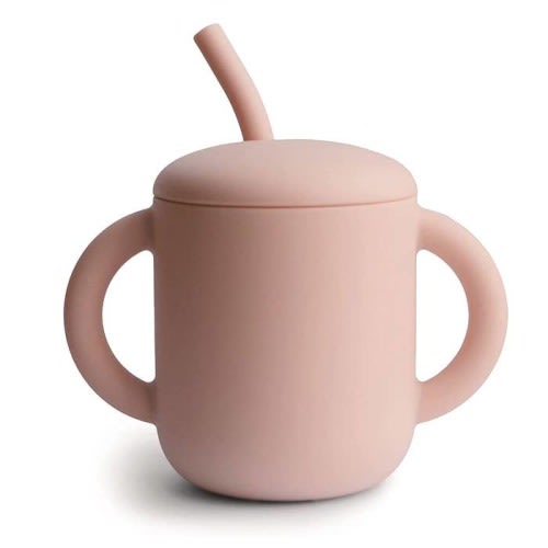 Silicone Training Cup + Straw