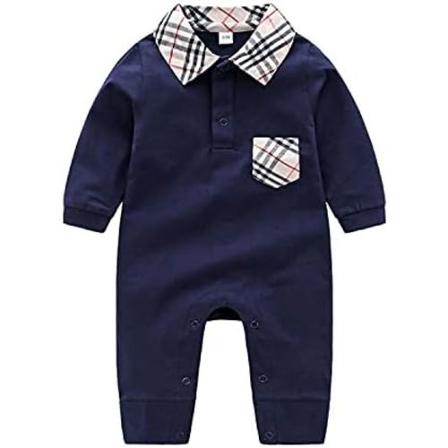 Unisex Toddler Baby Boy Romper Jumpsuit Cotton Long Sleeve Newborn Baby Boy Bodysuit One-Piece Overalls