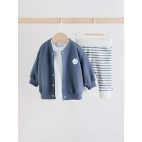 Buy Blue Jersey Jacket, Bodysuit and Leggings Baby Set 3 Piece (0mths-2yrs) from Next USA