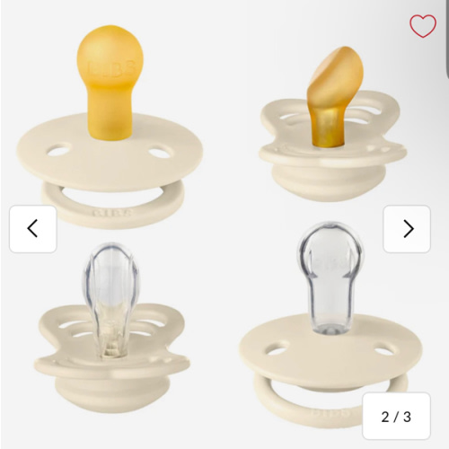 BIBS Try-It Collection Symmetrical Pacifier (4) 0-6m - Ivory (Size 1) – CLÉMENT