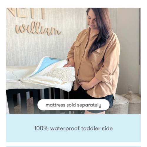 Extra Waterproof Crib Mattress Cover - Standard / Cloud White