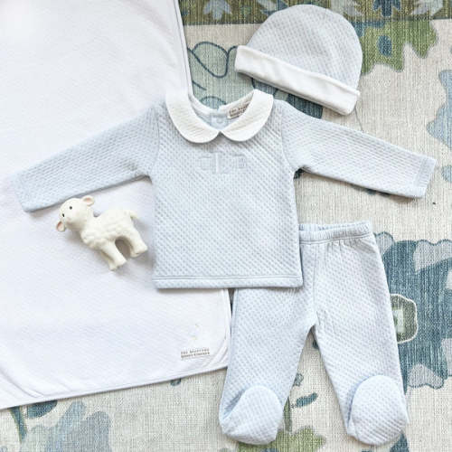 Hart's Hold Me Set (Pima Jacquard) - Buckhead Blue with Worth Avenue W