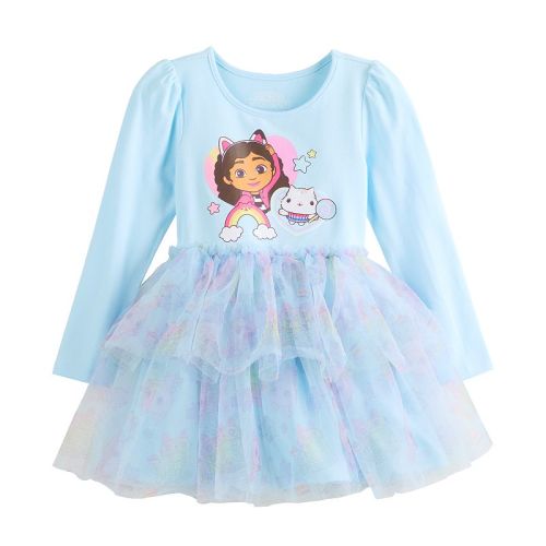 Girls 4-12 Gabby's Dollhouse Rainbows And Lollipops Tiered Tutu Dress