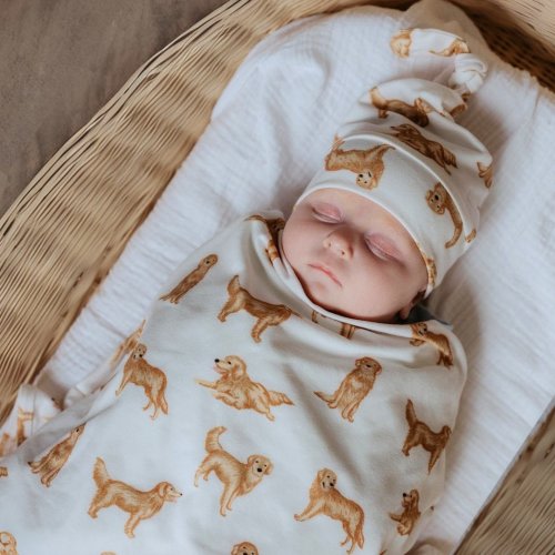 Golden Retriever Swaddle Set – Smitten Bub Co.