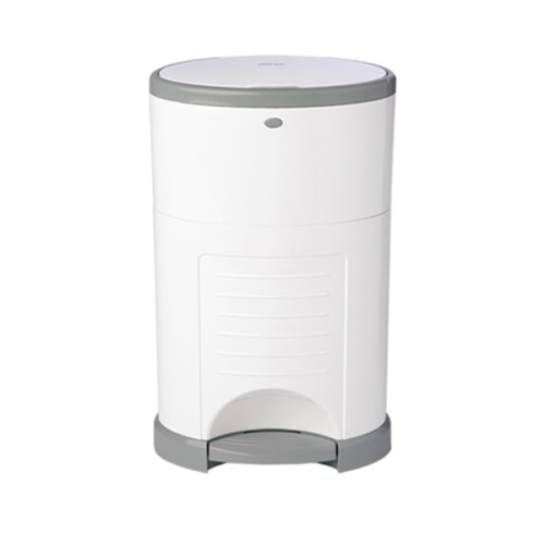 Diaper Dekor EKO Classic Diaper Pail, White | ONLY Eco-Friendly Diaper Pail Made with 70% Recycled Materials | Hands-Free: Step–Drop–Done | Cost-Effective Refill System